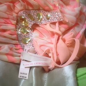 NWT- Victorias Secret babydoll nighty w/ matching ruffled panies.